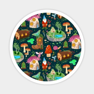 Garden Gnome Pattern Magnet